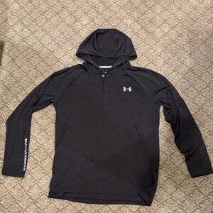 Under Armour Black Long Sleeve Hoodie Tee